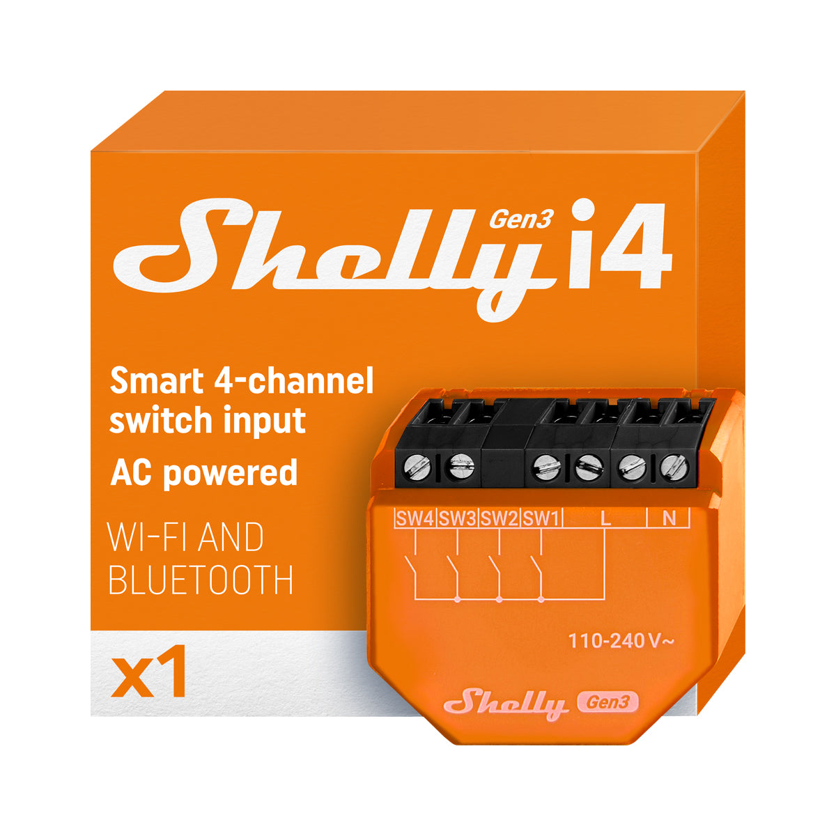 Shelly i4 Gen 3 No UL 1 paquete
