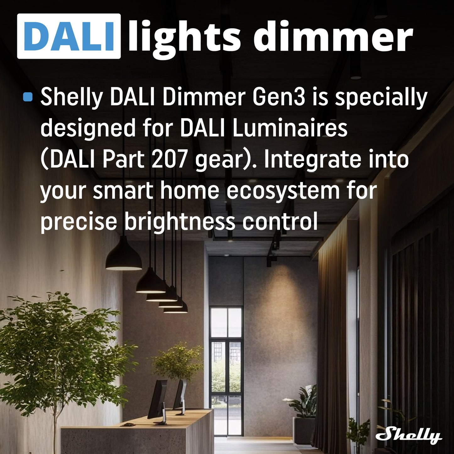 Regulador de intensidad DALI Shelly Gen3
