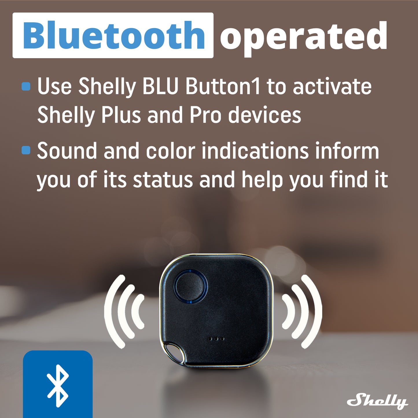 Shelly BLU Botón 1 Negro