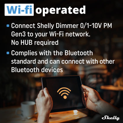 Regulador de intensidad Shelly 0/1-10 V PM Gen 3