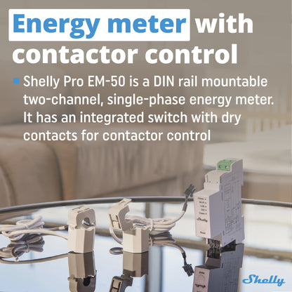 Shelly Pro EM - 50A (con 2 CT de 50A)