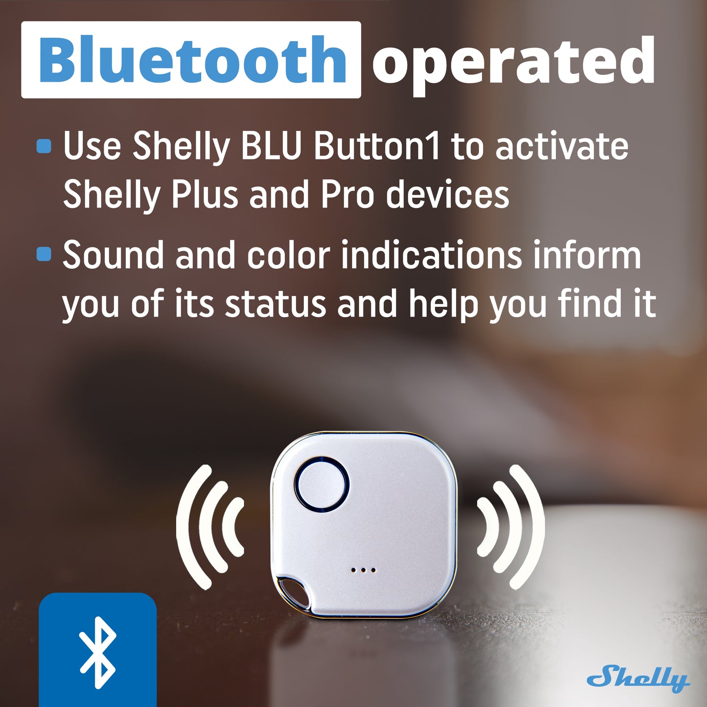 Shelly BLU Botón 1 Blanco