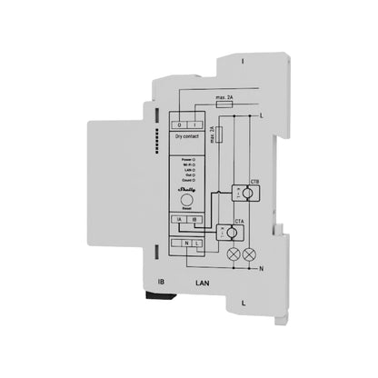 Shelly Pro EM - 50A (con 2 CT de 50A)